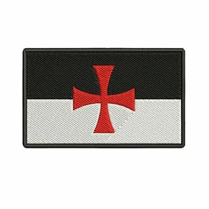 KNIGHTS TEMPLAR ARMOR iron-on PATCH embroidered CRUSADES RELIGIOUS MILITARY - Picture 1 of 22