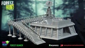 Star Wars Décors Forest bunker endor, Jeu Star Wars Legion, Impression 3D 35mm - Picture 1 of 5