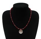 Necklace Ruby - Mirror Shaman Tibetan, Melong Protection Against The Demons