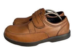 Zapatos M&S Airflex con correa de cuero marrón comodidad total Reino Unido 9 ajuste extra ancho - Imagen 1 de 13