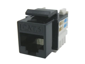 Lote de 100 conectores de red modulares Keystone CNAweb Cat5e RJ45, estilo 110, negro - Imagen 1 de 3