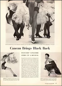 1953 Vintage Modeartikel Cancan Dancers Dessous Revival 3 Seiten 111120 - Bild 1 von 2
