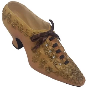 If the Shoe Fits Nostalgia Mini High Heel Shoe Figurine Brown 2000 4.25in Statue - Picture 1 of 11