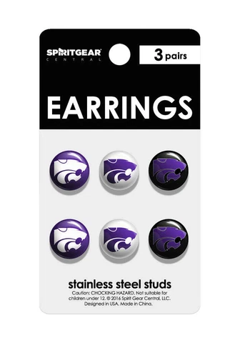 Kansas State Wildcats Stud Earrings Cover