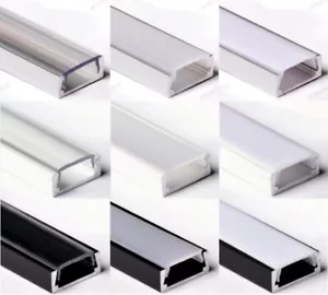 2m 1506 15x6mm PROFILO ALLUMINIO PER STRISCE STRIP LED BARRA RIGIDA 2MT - Foto 1 di 17