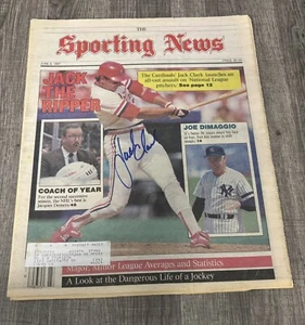 Jack Clark JACK THE RIPPER Signed Autographed 1981  Sporting News CARDINALS - Picture 1 of 2