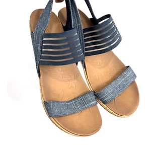 Skechers Luxe Foam Damen-Sandalen Größe 10 Smitten Kitten Kork Keilabsatz Plateau - Bild 1 von 8