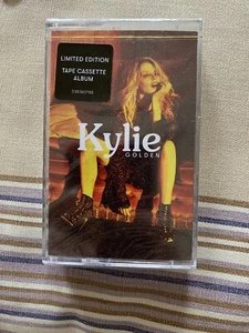 KYLIE MINOGUE GOLDEN LIMITED EDITION GLITTER CASSETTE TAPE RARE GOLD SPOOLS NEW - Picture 1 of 3