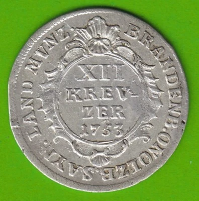 Sayn-Altenkirchen 12 Kreuzer 1753 in VZ pretty rare NSWLeipzig - Image 1 of 2