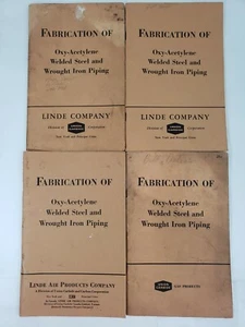 4 Linde Fabrication Of Oxy-Acetylene Welded Steel & Wrought Iron Piping Books - Picture 1 of 10