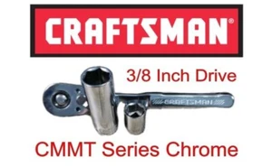 Craftsman Socket Metric & SAE 3/8in Drive 6 Point Socket CMMT Select Size New - Foto 1 di 53