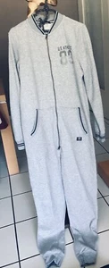 Premium Apparel by Livergy Jumpsuit Overall Pyjama Schlafanzug Gr.S Grau - Bild 1 von 12