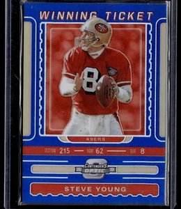 Boletos ganadores de Panini Contenders Optic 2019 #WT-SY Steve Young azul #/99 - RY - Imagen 1 de 2