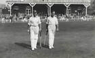 Cricket Circa 1930S England Batting Pair Jb Hobbs & Herbert Sutcliffe Old Photo
