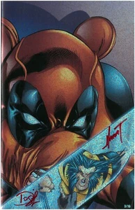 Do You Pooh? PoohVerse Dead Pool/Wolverine Glitter Foil #3/10 Signed 2x - Picture 1 of 2