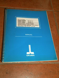 Manual de instrucciones de funciones adicionales Okuma 4022-E OSP-7000L 700L modelo U - Imagen 1 de 9