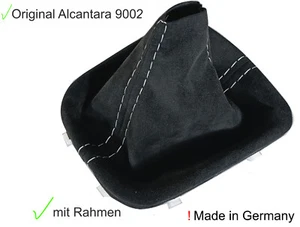FÜR HYUNDAI I 30 N ORIGINAL ALCANTRA 9002 SCHALTSACK MIT RAHMEN NAHT WEISS - Bild 1 von 3