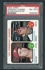 1973 Topps #67 Steve Carlton Nolan Ryan Strikeout Leaders PSA 8