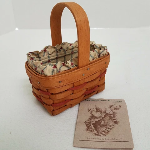 Longaberger 1990 1st Edition Sweetheart Basket~Liner~Protector~Vintage~Limited Cover