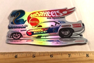 Pegatina holográfica Don The Snake Prudhomme White Snake II 1971 Cuda Hot Wheels Foto 1 de 2