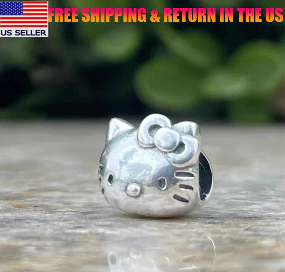 Hello Kitty Charm S925 Sterling Silver Charm For Bracelet - Image 1 of 1