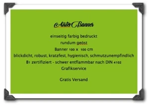Profi Airtex Banner 100 cm x 100 cm Textilbanner, schmutzunempfindlich, B1-zert. - Bild 1 von 1