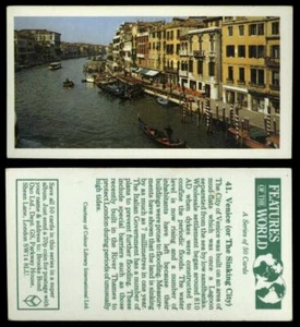 Venice (Or the Sinking City) #41 Features Of The World 1984 Brooke Bond Tea Card - Picture 1 of 1