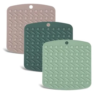 3 Pack Silicone Pot HoldersSilicone Trivet Mats Silicone Hot Pads for Kitchen... - Picture 1 of 7