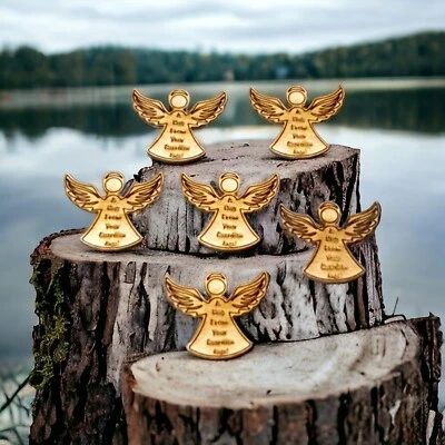 CARRHOLME CRAFTS & SUPPLIES Guardian Angel Pack of 15 Little Pocket Hugs engraved love thank you