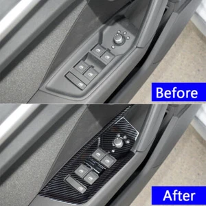 Para Audi A3 8Y 2021 Ventana Coche Cristal Elevador Botón Marco Borde Decoración 4 Piezas - Imagen 1 de 5