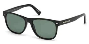 Authentic ERMENEGILDO ZEGNA EZ0020 01R Shiny Black Sunglasses - 54 mm (55-8) - Picture 1 of 7