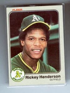 1983 Fleer HOF Rickey Henderson Athletics #519 Baseball Card MLB - Picture 1 of 2