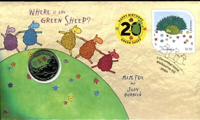 2024 Where is the Green Sheep? 20 Years PNC With RAM 20c Coloured Coin — 第 1/3 张图片