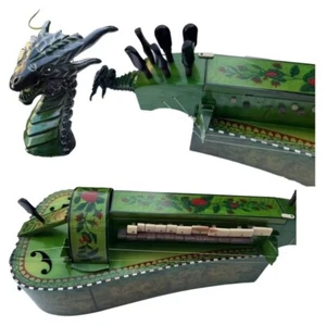Bird's eye wood inlay 6 strings 24 keys green Hurdy Gurdy shell purfling - Picture 1 of 6