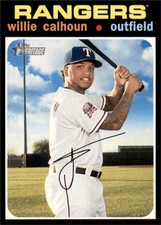 2020 Topps Heritage Base #134 Willie Calhoun - Texas Rangers