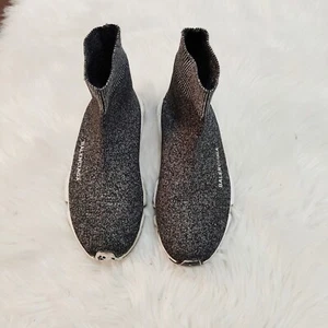 Balenciaga Speed Runner Knit High Top Size 6 Gray Heather Black - Picture 1 of 7