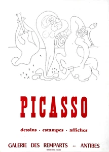 Pablo PICASSO "Picasso dessins estampes ..." 1959 Lithographic poster Lim. ed. - Imagen 1 de 1