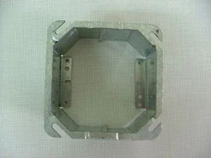 6 Stahl City Steckdosen Abdeckungen, 4 Zoll Stahl eckig.   52 C 54 2        - Bild 1 von 4