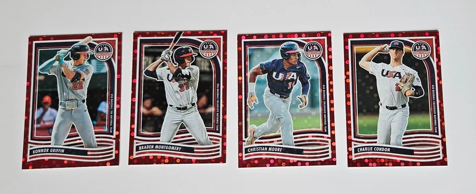 RED PARALLELS /199!  2024 Panini USA Stars & Stripes PROSPECTS - HS+COLLEGE+MiLB - Image 1 of 1