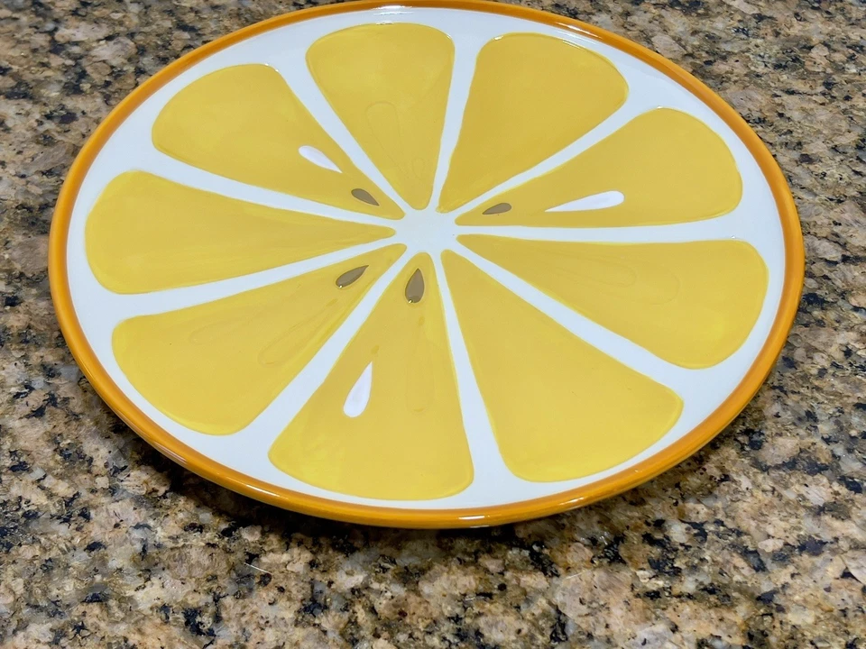 复古 Robin Pickens 认证国际 12.5 柑橘陶瓷拼盘 EC — 第 1/4 张图片