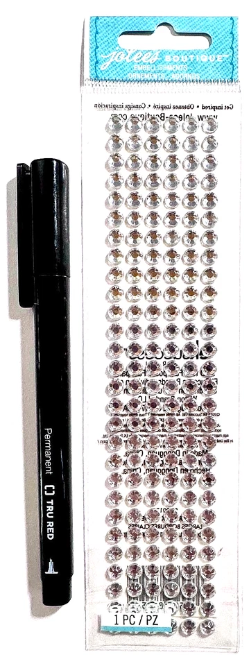 Bloque de diamantes de imitación plateados Bling Jolee's pegatinas álbumes de recortes fabricación de tarjetas Foto 1 de 1