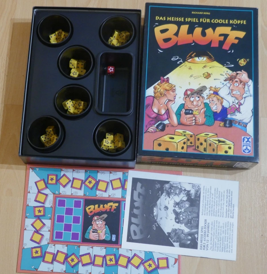 Fx Schmid Bluff Würfelspiel-Brettspiel 1993 Gebraucht Vollständig - Bild 1 von 2