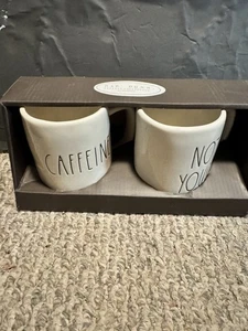 Rae Dunn Caffeine Not Yours Box Set Tassen Grau Box Urlaub Geschenk Kaffee - Bild 1 von 4