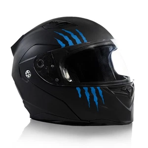 Aufkleber Monster Kralle Kratzer Motorradhelm Helm Sticker Azurblau K173 - Bild 1 von 7