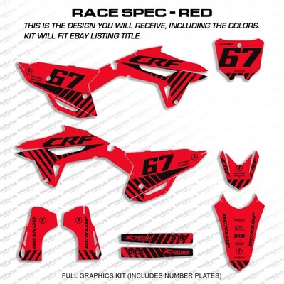 Graphics Kit for Honda CRF450RX  (2017-2020) Race Spec – Red - Image 1 of 4