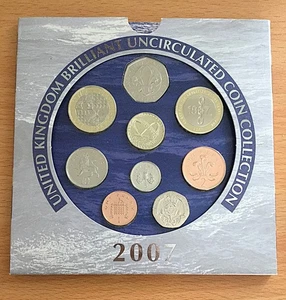 Juego de monedas brillantes sin circular Reina Isabel II Reino Unido 2007 - Imagen 1 de 3