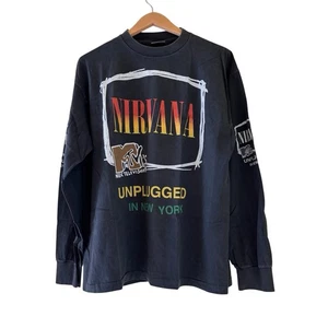 Vintage Nirvana MTV Unplugged In New York Shirt Long Sleeve REPRINT XL - Picture 1 of 7