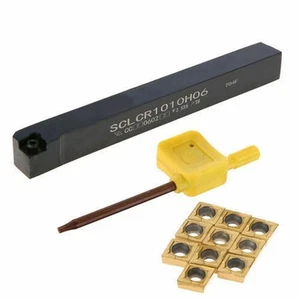 Werkzeughalter SCLCR 1010H06 und 10PC CCMT060204 Wendeplatten für Feinmechanik - Picture 1 of 12