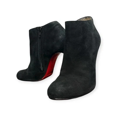 Christian Louboutin Belle 100 Botas de Tornozelo Real Camurça Tamanho UE 35 - Imagem 1 de 4