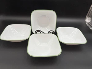 Corelle "SHADOW IRIS" USA ~  Set of 4 ~ Square ~ Soup / Cereal Bowls ~ 6 1/2" - Picture 1 of 8